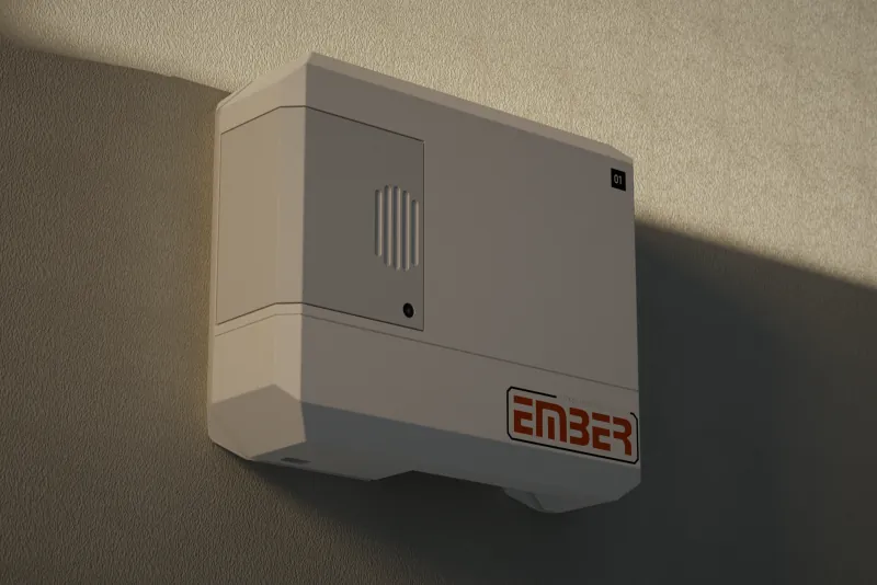 Ember seen from the lower left.